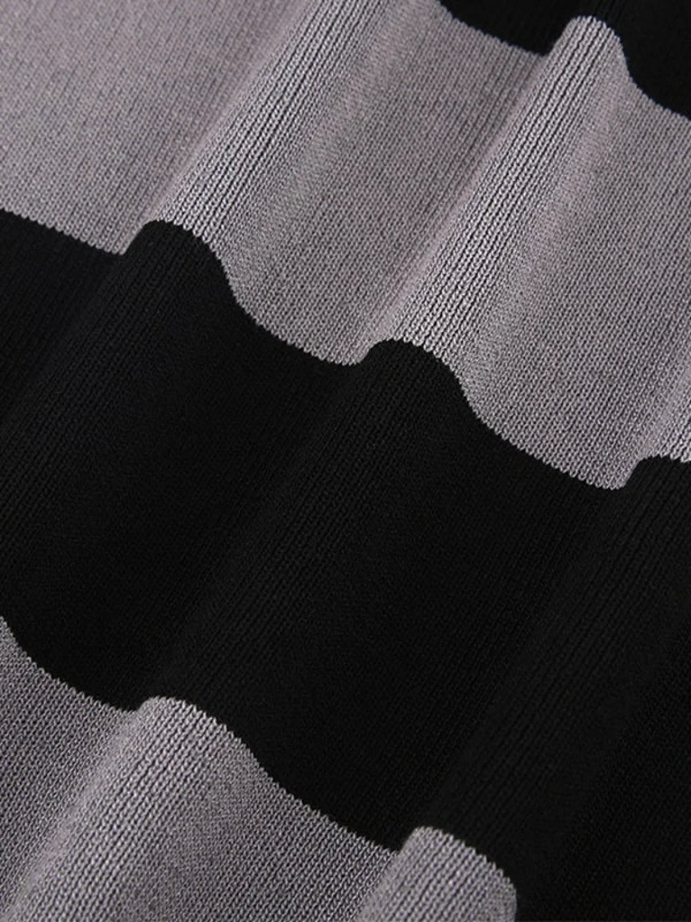 Off Shoulder Long Sleeve Striped Knit Mini Dress Mini Dresses