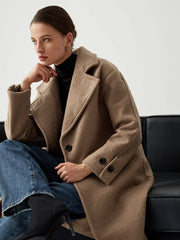 Oversized Charming Wool Coat Brown / XS Wool Coats