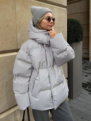 Oversized Quilted Graceful Puffer Down Coat Down Coats