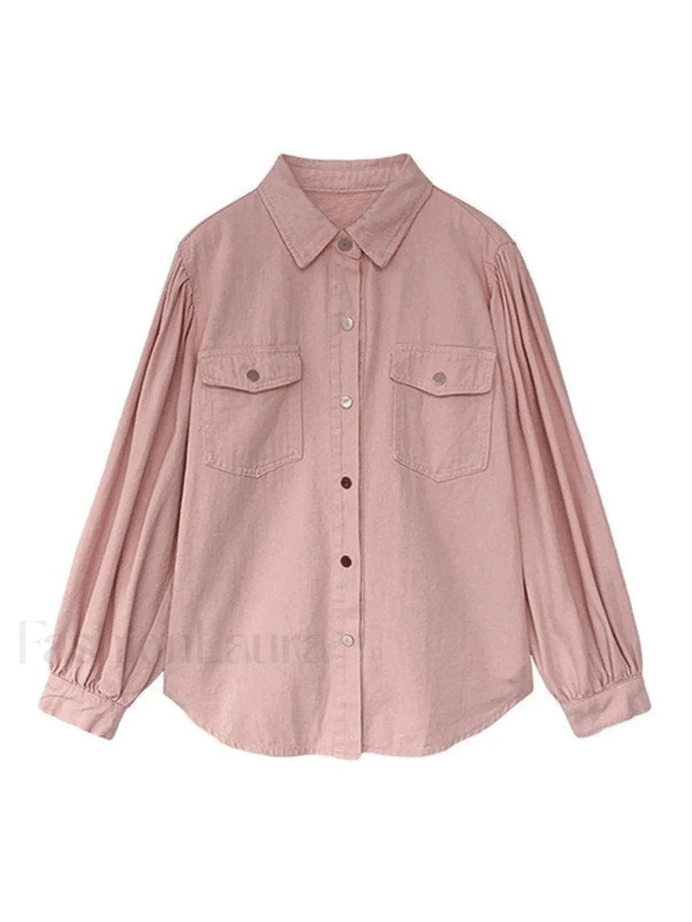 Pleated Long Sleeve Blouse Shirts