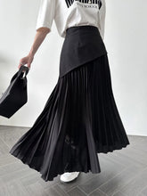 Pleated Patchwork Graceful Maxi Skirt Black / XS Skirts
