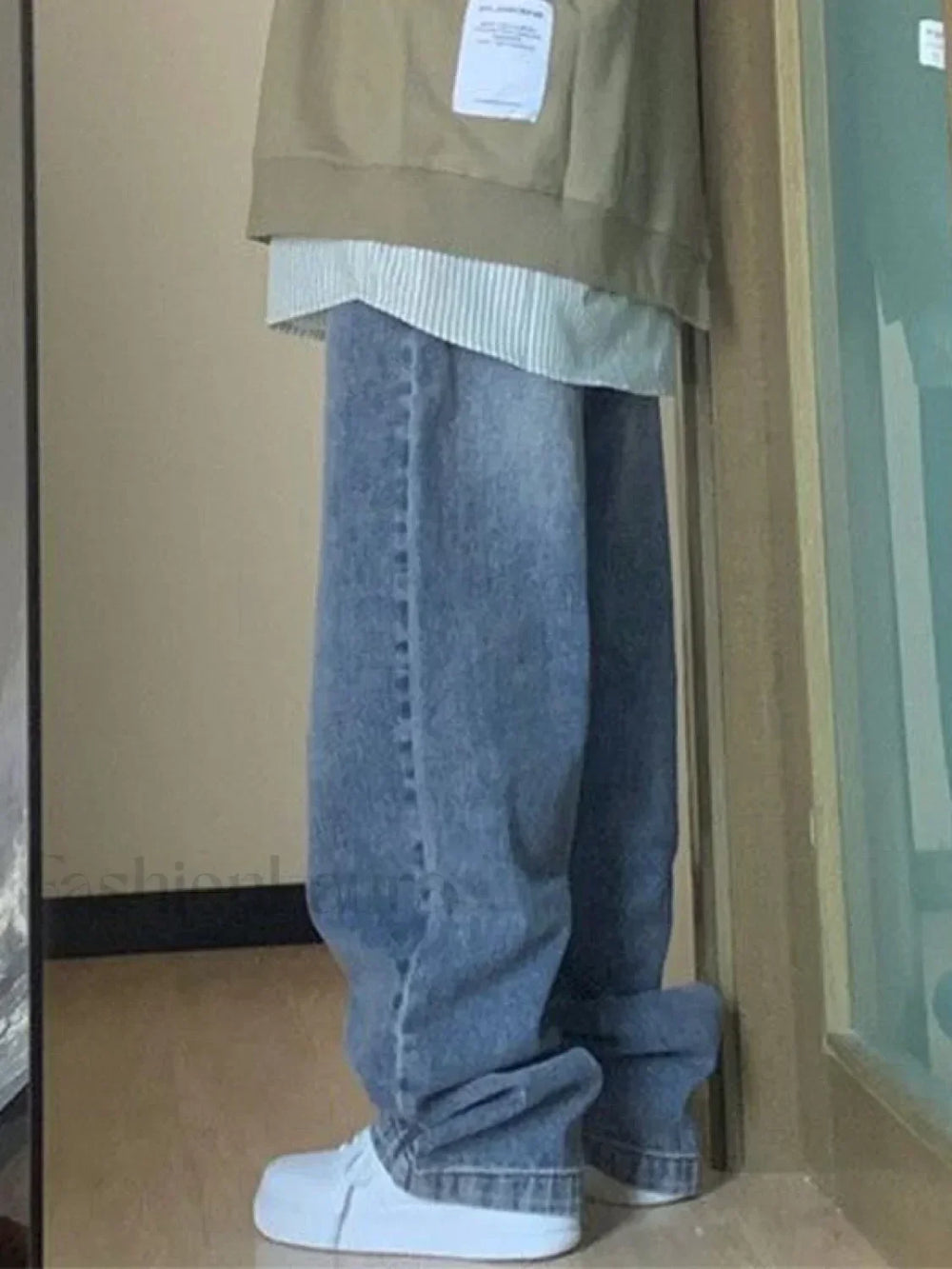 Pocket Design Blue Wash Boyfriend Jeans Boyfriend Jeans