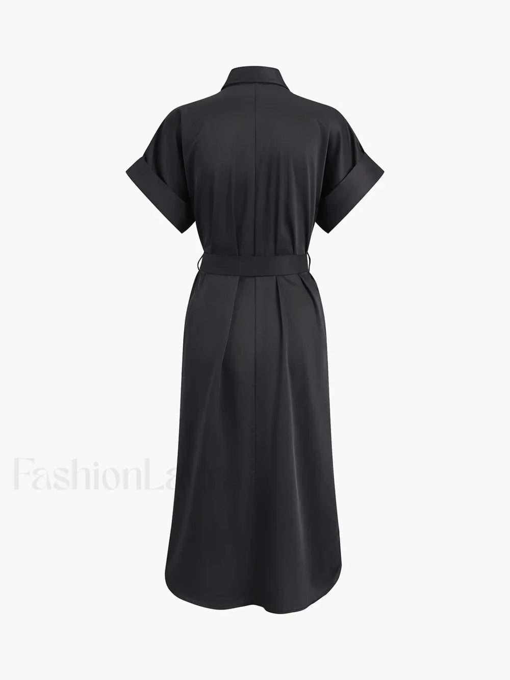 Polo Pockets Graceful Tied Midi Dress Dresses