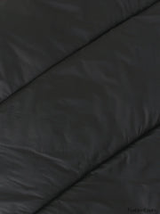 Quilted Puffer Mock Trendy Neck Crop Coat Winter Coats