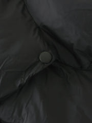 Quilted Puffer Mock Trendy Neck Crop Coat Winter Coats