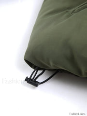 Quilted Puffer Stand Trendy Collar Crop Coat Winter Coats