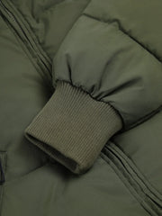 Quilted Puffer Stand Trendy Collar Crop Coat Winter Coats