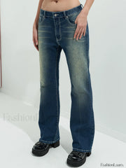 Rhinestone Chrome Hearts Flare Leg Jeans Flare Jeans