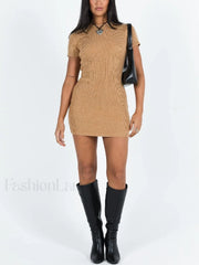 Ribbed Knit Bodycon Mini Dress Mini Dresses
