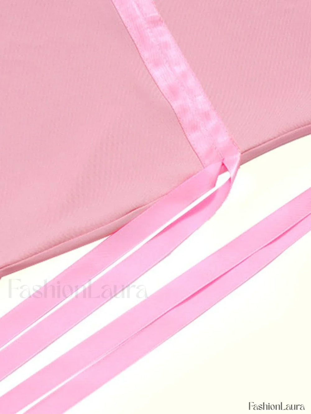 Ribbon Embellish Asymmetric Bandeau Mini Dress Mini Dresses