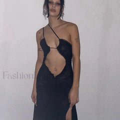 Ruched Asymmetric Print Maxi Dress