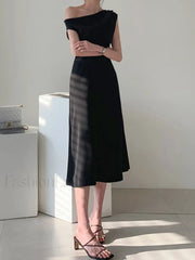 Ruched Boat Neck Party Midi Dress Midi Dresses