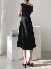 Ruched Boat Neck Party Midi Dress Midi Dresses