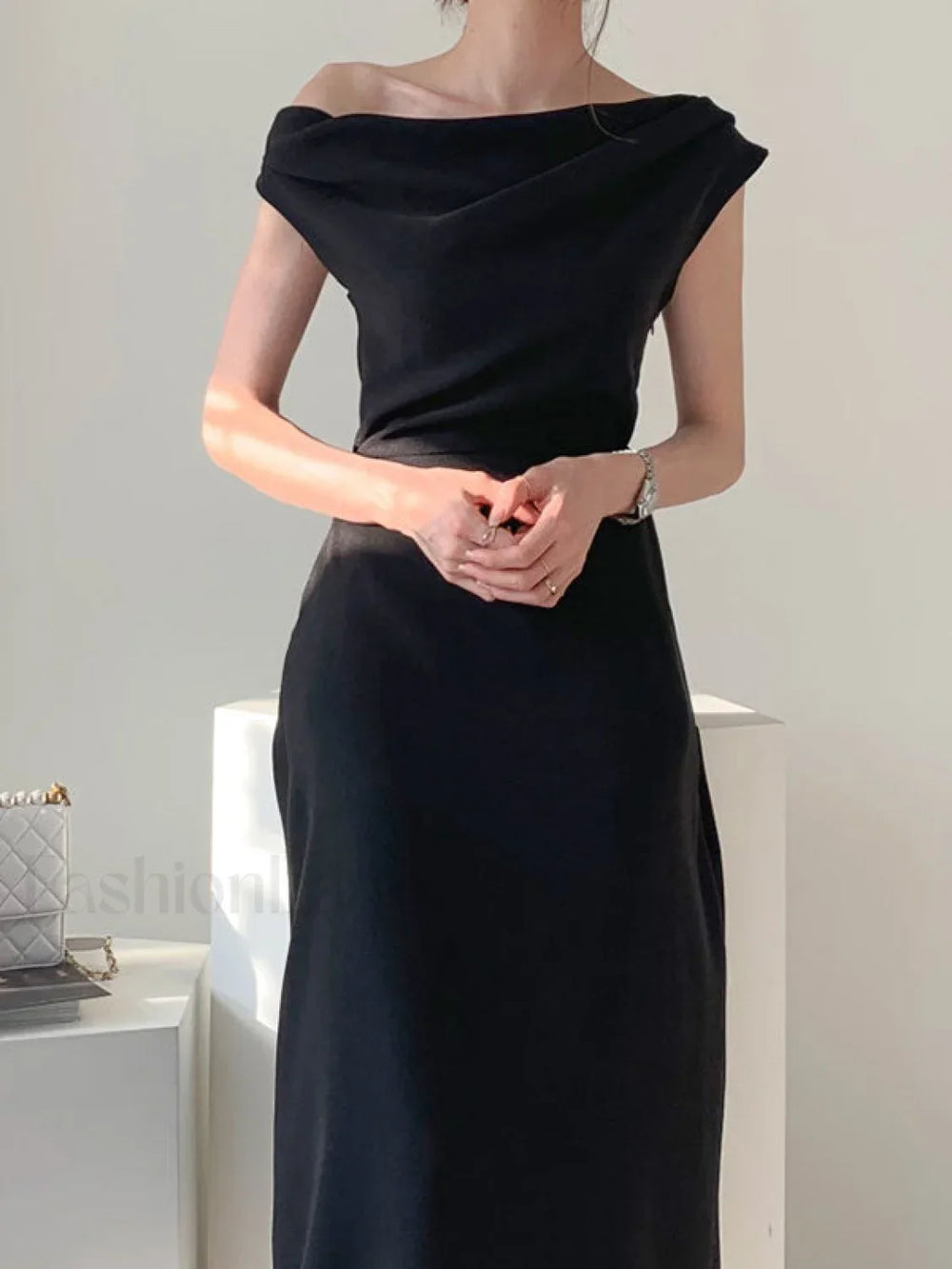 Ruched Boat Neck Party Midi Dress Midi Dresses