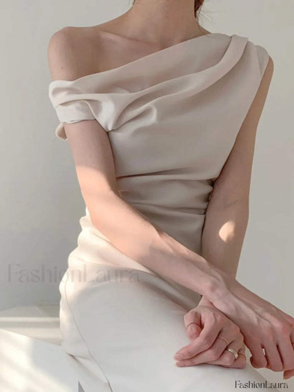 Ruched Boat Neck Party Midi Dress Midi Dresses