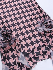 Ruffle Flower Embellish Bandeau Mini Dress Mini Dresses