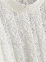 Semi Sheer Snowflake Crochet Knit Shirt Knit Tops