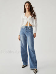 Semi sheer Wavy Ruffled Trendy Trim Tied Crop Blouse Blouses