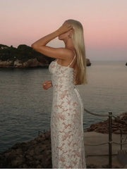 Sexy Lace Splicing Floral Dress