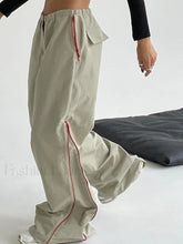 Side Zippered Graceful Cargo Pants Khaki / XS Pants