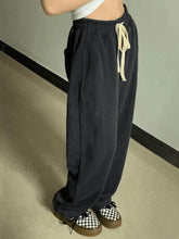 Simple Solid Color Baggy Sweatpants Gray / S Pants