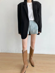 Single Breasted Graceful Essential Blazer Blazers