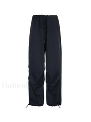 Size Friendly Low Waist Parachute Cargo Pants Cargo Pants