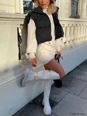 Sleeveless Cropped Puffer Jacket Jacket