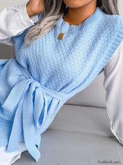 Sleeveless Split Knit Midi Dress Midi Dresses