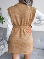 Sleeveless Split Knit Midi Dress Midi Dresses