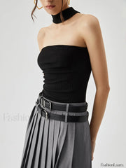 Slinky Solid Graceful Halter Top Tank Tops & Camis