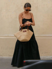 Solid Backless Long Dress Dresses