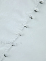 Solid Button Graceful Stand Collar Shirt Shirts