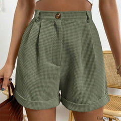 Solid Color Loose Office Lady Short