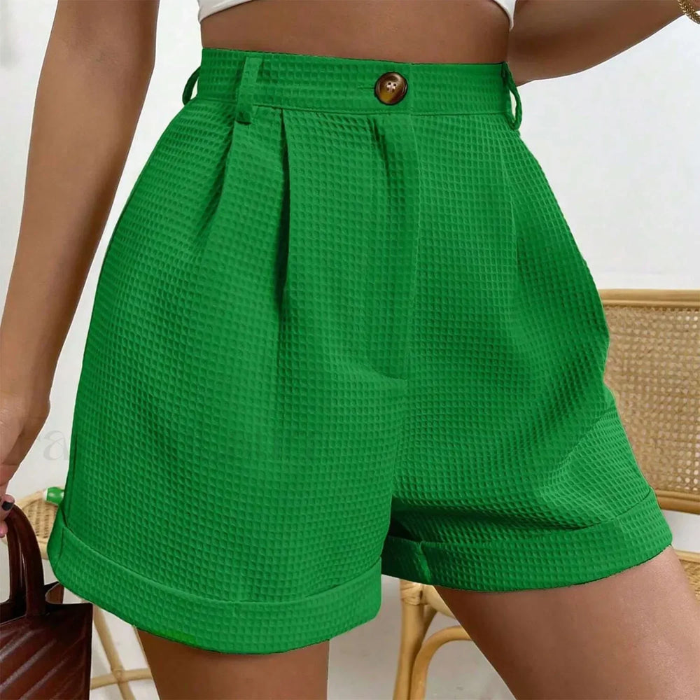Solid Color Loose Office Lady Short