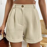 Solid Color Loose Office Lady Short