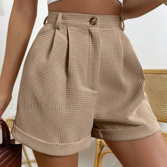 Solid Color Loose Office Lady Short