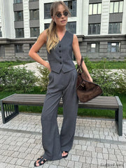 Solid Structured Graceful Suit Vest Vests