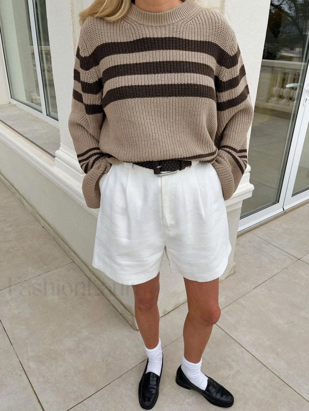 Stay Lifted Graceful Stripe Sweater Sweaters L