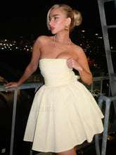 Strapless Ruffle Bodycon Mini Dress