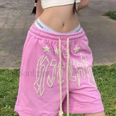 Streetwear Pink Skateboard Jogging Short Pink / S