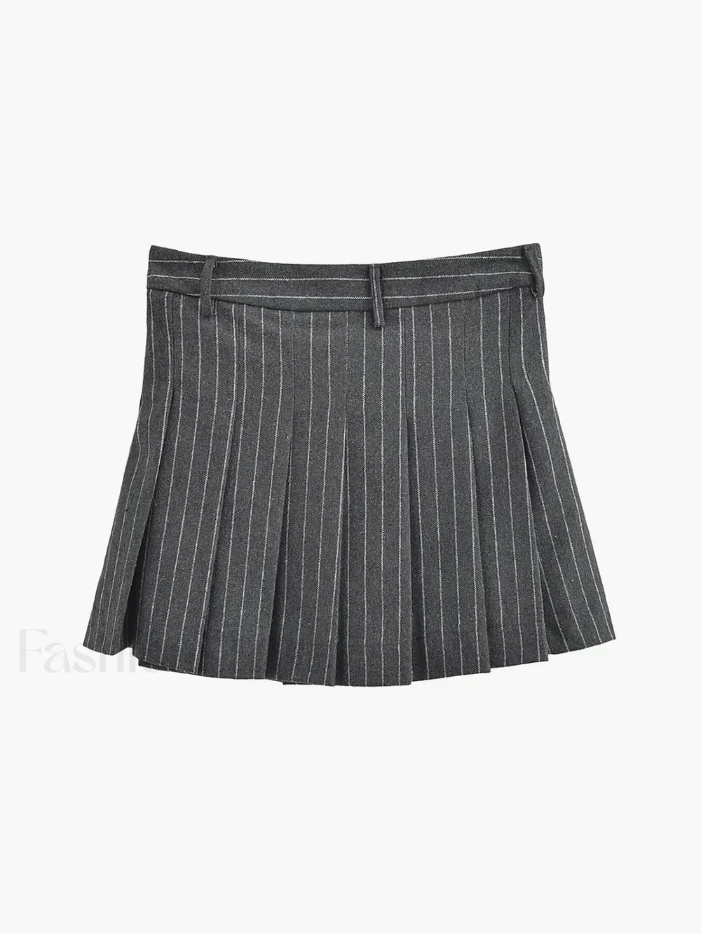 Stripe Pleated Graceful Mini Skirt Skirts