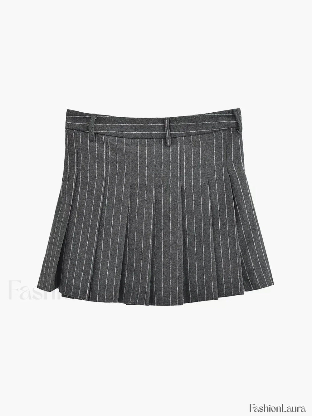 Stripe Pleated Graceful Mini Skirt Skirts