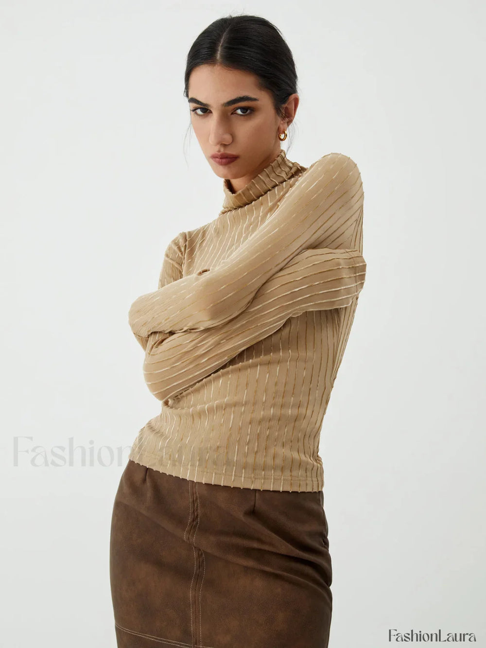 Striped Long Graceful Sleeve Shirt T Shirts