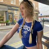 Summer Y2k Grunge Letter Print T Shirt