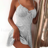 Tie Front Mini Floral Dress