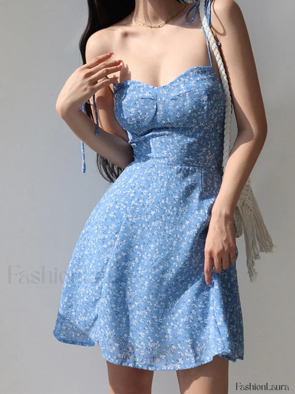Tie Strap Floral Mini Dress Mini Dresses