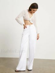 Tied Charming Pointelle Cardigan Sweaters L