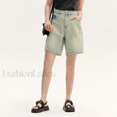 Trendy Bermuda Denim Street Style Short