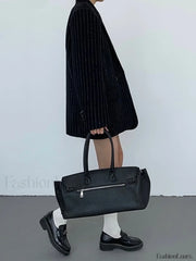 Tweed Pinstripe Graceful Oversized Blazer Blazers